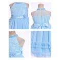 thumbnail image 4 of IBTOM CASTLE Pageant Dresses for Toddler Girls Halter Glitters Tulle Dress Princess Formal Birthday Party Wedding Flower Girl Dress Blue, 4 of 7
