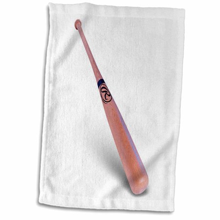 3dRose Baseball Bat - Towel  15 by 22-inch