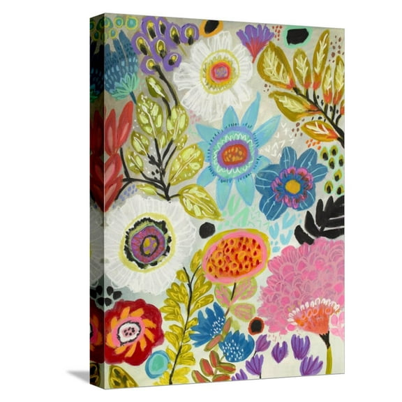 Art.com Secret Garden Floral I Stretched Canvas Print Wall Art by Karen Fields, 12" x 16"