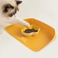 thumbnail image 5 of Cat Dog Food Mat with -Button,Waterproof Non Slip Leather Pet Placemat,Cat Bowl Mat,Spill-Proof Raised Edge Cats Feeding Mats for Bowls, Water Fountains,Easy Clean and Tidy, 5 of 7