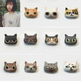 thumbnail image 3 of Magik Pins & Brooches Stuffed Cute Lovely Cat Dog Brooch Badge Button Pins (Pattern: #11 Blue&Green-eyed Cat), 3 of 4