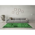 thumbnail image 3 of Ahgly Company Indoor Rectangle Patchwork Emerald Green Transitional Area Rugs, 2' x 5', 3 of 4