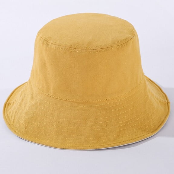SikaFu New Spring Summer Sun Hat Women Reversible Bucket Hat Anti-UV Fishing Fisherman Cap Ladies Packable Flat Top Panama Hat