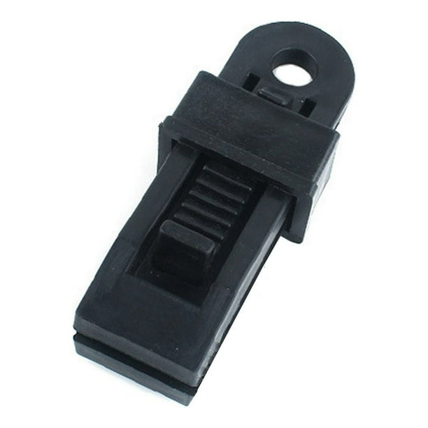 Clips resistentes para lonas con dientes de bloqueo | Abrazaderas resistentes al viento para toldos y tiendas de campaña | Material ABS reutilizable | 16 para