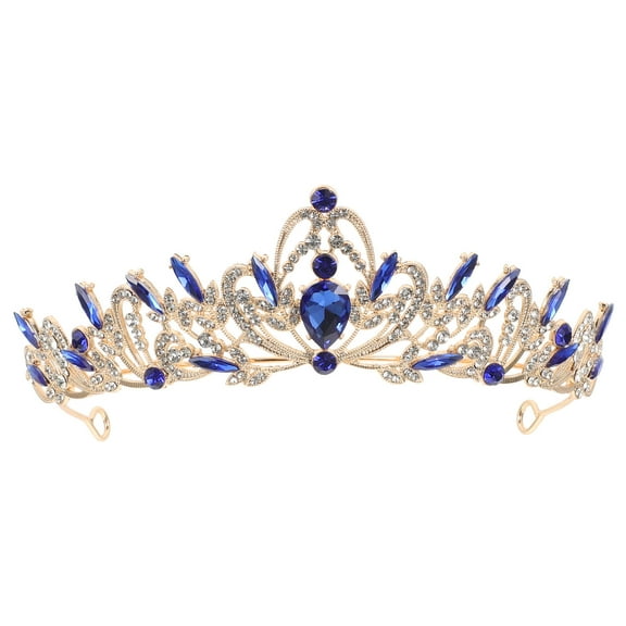 ULTNICE Elegant Wedding Crown for Bride Rhinestone Tiara Crown Simple Structure 1Pcs Decorative
