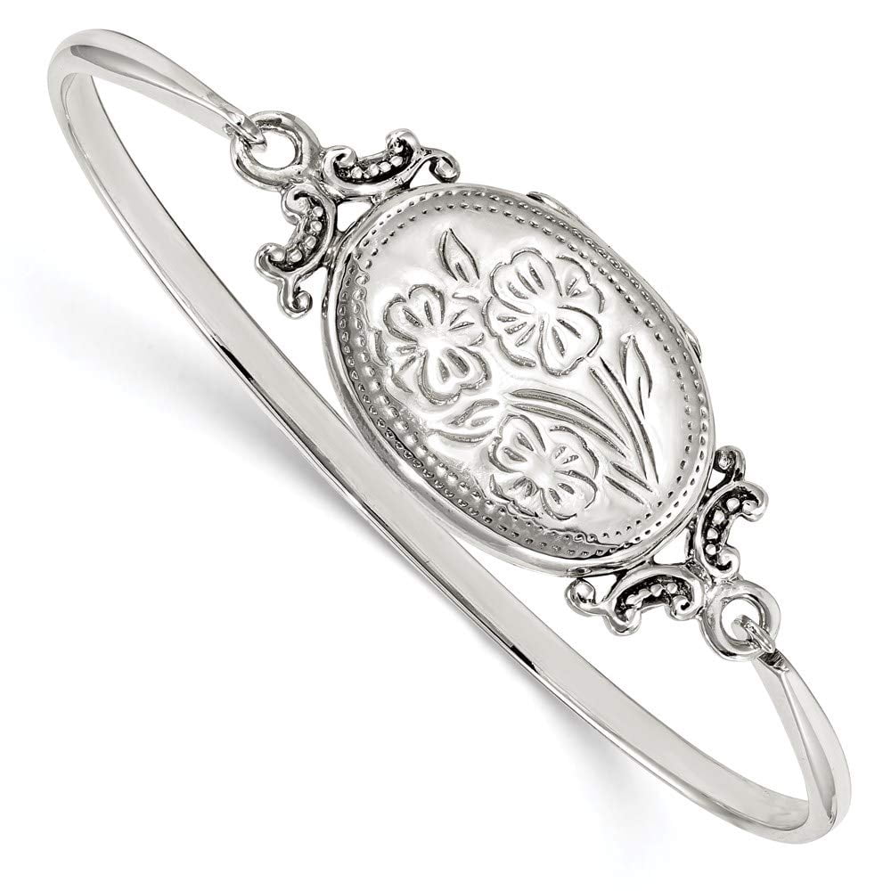 ブレスレット WILLIE and DUFFY Round Onyx Bangle Silver 925 Handmade 655cb4ad-113a-4c3a-940d-