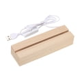 thumbnail image 1 of Base de soporte de exhibición Unique Bargains LED madera 15x4.5x3cm Cálido USB, 1 of 5
