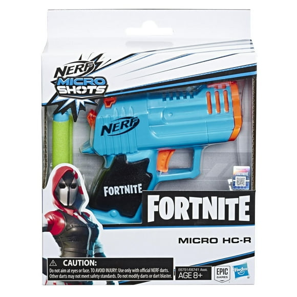 Fortnite Micro HC-R Nerf MicroShots Dart-Firing Toy Blaster and 2 Official Nerf Elite Darts For Kids, Teens, Adults