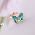 thumbnail image 3 of Europe and the United States new gradual change butterfly ring women, personality trend INS women ring, fashion temperament jewelry R16, 3 of 5