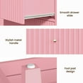 thumbnail image 4 of Heynemo 30" Large Dresser with 3 Drawers, Pink Modern Wood Nightstand for Bedroom, Living Room, Entryway or Office, 4 of 10