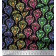 thumbnail image 2 of Soimoi Velvet Fabric Floral & Damask Ethnic Decor Fabric Printed Yard 58 Inch Wide, 2 of 3