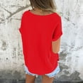 thumbnail image 4 of Mittory Summer Casual T-Shirt for Women Crewneck Short Sleeve Loose Fit Tops Lightweight Breathable Tees, 4 of 7