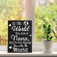 thumbnail image 4 of JennyGems To the World You Are a Nana, But To Our Family You Are the World Wood Sign, Birthday Gifts for Nana, Nana Gifts, Made in USA, 4 of 12