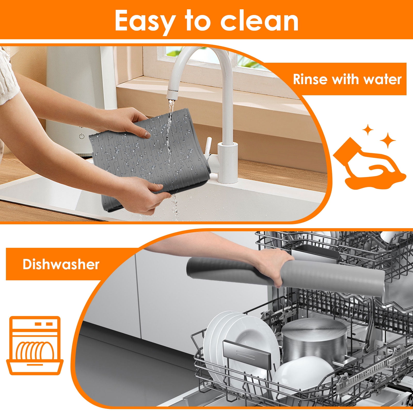 Ikoopy Thermochromic Silicone Stove Top Cover Extra Large Rollable Glass Cooktop Protector for Electric Stove Kitchen Countertop