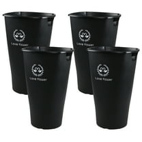Teyyvn 4-Pack 19.92 Inch Plastic Floral Bucket, Flower Buckets for Cut Flowers, Display Decorative Plastic Vases, Black