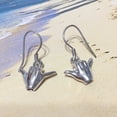 thumbnail image 5 of Unique Hawaiian 3D Hang Loose Shaka Earring, Sterling Silver 3D Hang Loose Dangle Earring, E4142A Valentine Birthday Gift, Island Jewelry, 5 of 8