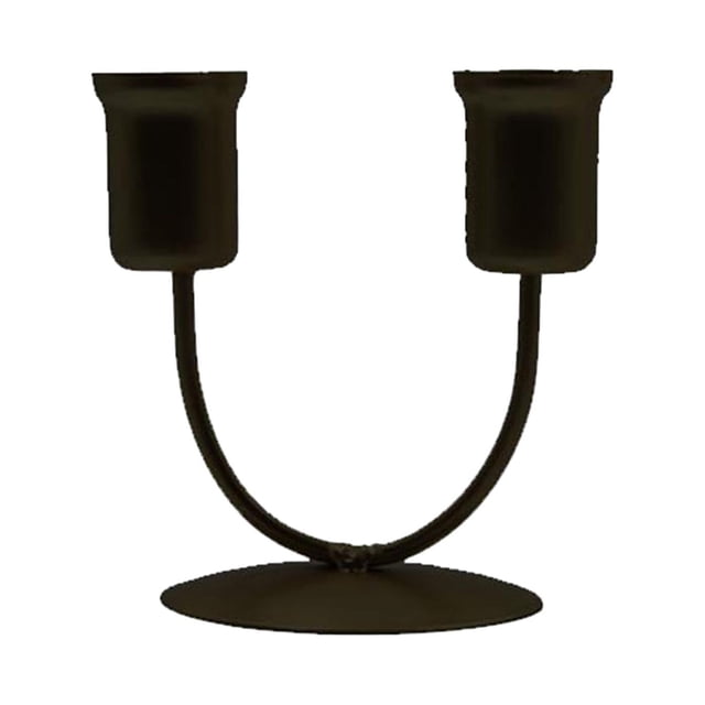 Candelabro de Metal Sunnimix 2 brazos Negro Pequeño