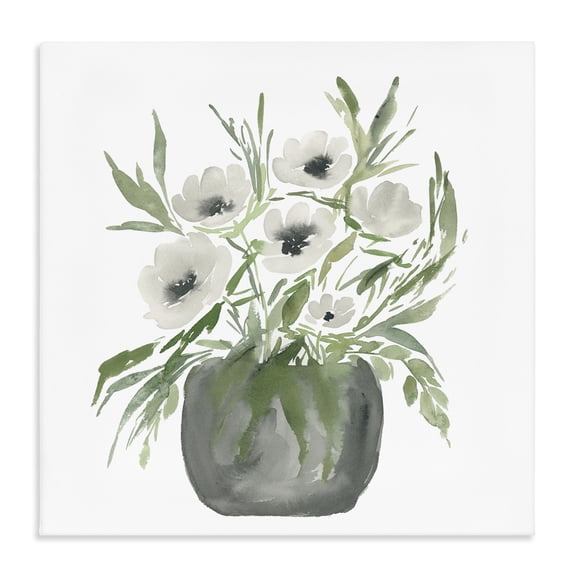 Stupell Industries Shabby Chic Soft White Anemones Canvas Art, 17 x 17, by Lucille Price