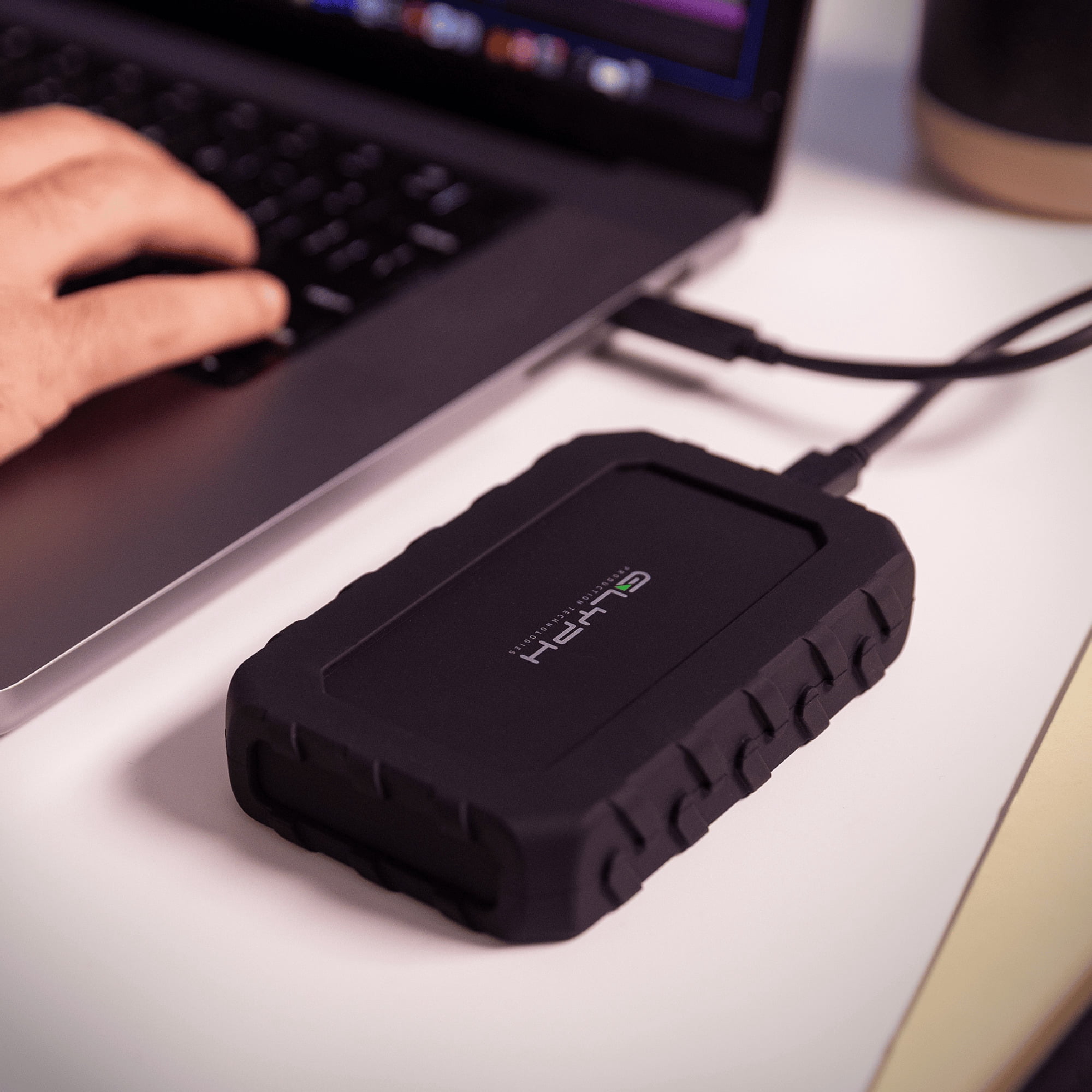 Glyph Atom EX40 High-Intensity 4TB Portable NVMe SSD with USB-C 4 Port, Increased Thermal Ceiling, and Up to 4,000 MB/s Transfer Speed (Black)