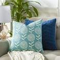 thumbnail image 4 of Surya Lachen LHN-024 20 x 20" Down Fill Pillow Kit in Teal Blue/Cream, 4 of 4