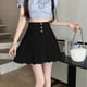 thumbnail image 4 of Falda elegante de talla grande en forma de A blanca para mujer, estilo nuevo 2024, falda de verano no regular con cintura alta y control de abdomen, 4 of 4