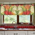 thumbnail image 7 of Ryvnso Tulip Floral Curtains Sets Short Curtain Rod Pocket Half Window Cafe Farmhouse Tier 2 Panels 57"W x 24"L, 7 of 7