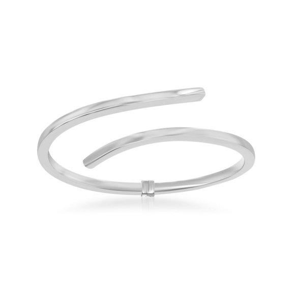 iJewelry2 Sterling Silver Swirl Design Bangle Bracelet