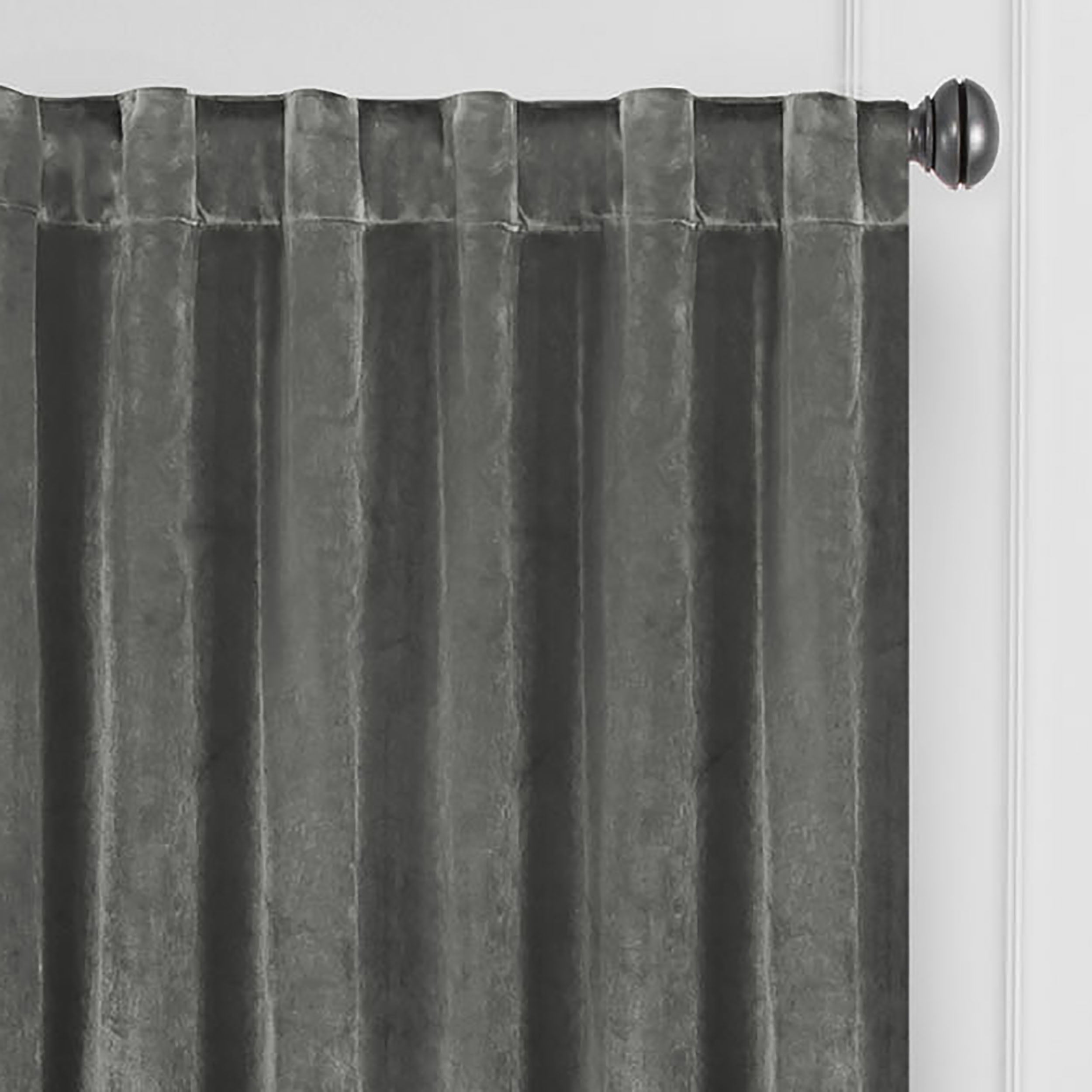 Eclipse Absolute Zero Harper Absolute Zero 100% Blackout 50 x 84 Curtain Panel in Charcoal