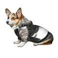 Bingfone Black And White Boston Terrier Dog Clothes Hoodie, Pet Winter