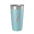 thumbnail image 1 of Spring Lake Map Tumbler Travel Mug Insulated Laser Engraved Coffee Cup Wisconsin Waukesha County Town of Mukwonago 20 oz Light Blue, 1 of 1