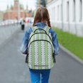 thumbnail image 6 of FORMRS Unisex Backpack Elementary School Travel Bookbag with Reflective Stripes, Green Stripe Pattern, 6 of 7