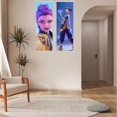 thumbnail image 4 of K-Pop Demon Hunters Satin Fabric Banner 40x120cm Waterproof Party Decor, 4 of 5