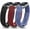 Black & Wine & Blue, variant on 3 Packs Engraved Band Compatible with Fitbit Luxe Bands for Women, Soft Silicone Floral Engraved Sport Strap Dandelion Pantten Wristband for Fitbit Luxe Watch Bands