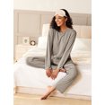 thumbnail image 7 of Avidlove Women Pajama Sets Long Sleeve Pjs Soft Pullover Top and Pants Loungewear Cozy Lounge Set with Pockets, 7 of 7