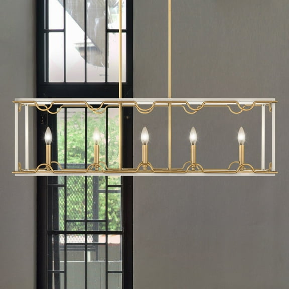 Luxury English Country Chandelier, Matte White, UQL5270