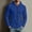 Blue, variant on LYSMORA Men's Waffle Knit Full Zip Hooded Jacket Long Sleeve Drawstring Sweatshirt with Zipper Side Pockets