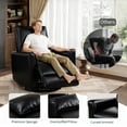 thumbnail image 4 of Swivel Rocking Recliner Chair, Manual Recliner with Lumbar Support & Padded Armrest, Comfortable Nursery Rocking Chair and Glider for Living Room, Bedroom, 4 of 7
