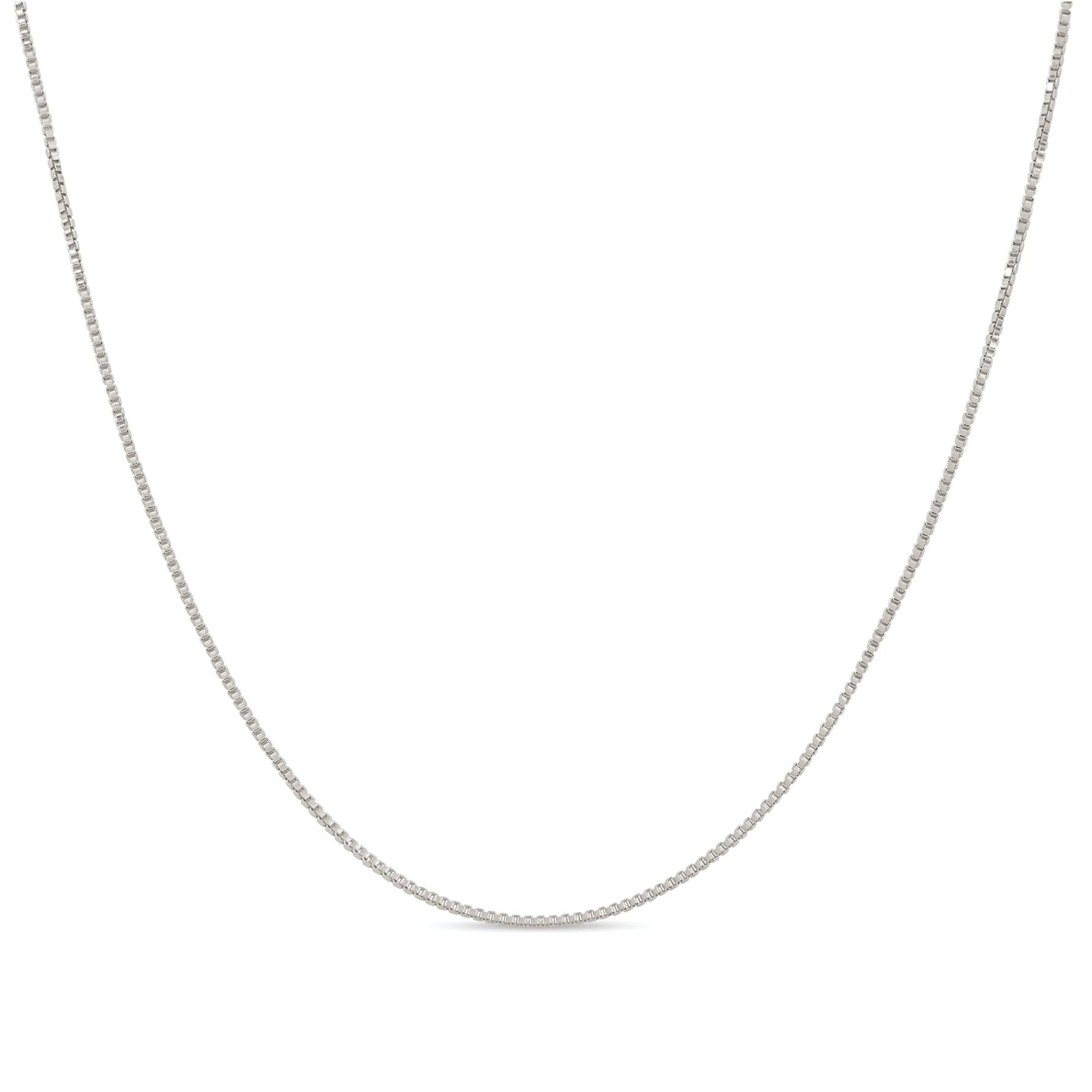 Sterling Silver Womens 1mm Box Chain 3D Blender Pendant Necklace