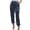 Grey, variant on Women's Solid Color Elastic Waist Straight Casual Pants, Ankle-Length Velvet Harem Joggers for Winter, Regular Fit Velour Pants