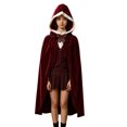 thumbnail image 4 of MuXiKeJi Clothes Velvet Hooded Cape Winter Cloak With For Halloween Cosplay Stage Performance, 4 of 6