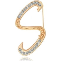 Letter Brooch Pins Initial Rhinestone Brooch for Women Crafts Gold A-Z