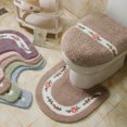 thumbnail image 2 of BeesClover Tapis de Toilette en Forme de U Antidérapant Style Pastorable, 2 of 8