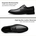 thumbnail image 2 of Mens Dress Shoes Classic Oxford Shoes Lace-up Formal Business Leather Shoes Derby Shoes, 2 of 7