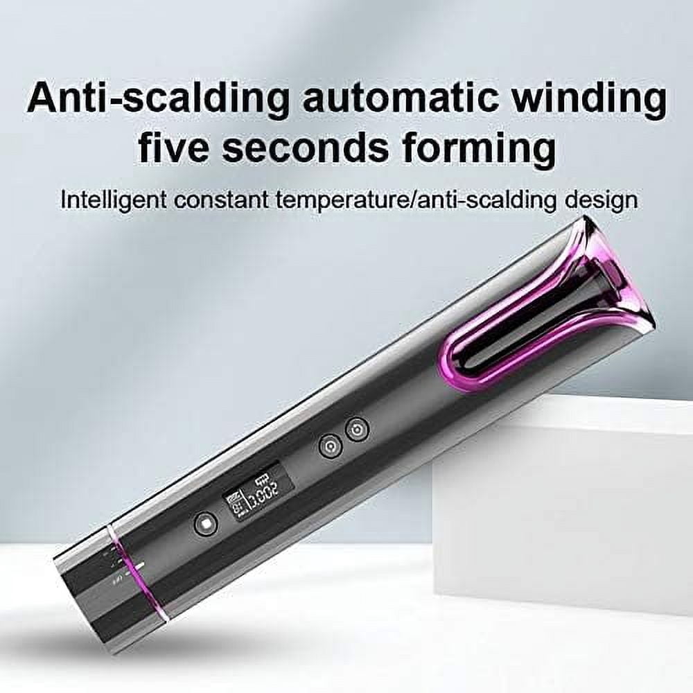 RKXQT Portable Automatic Curling Iron Multi-Function USB Charging Travel Smart LCD Automatic Curling Iron Automatic Winding