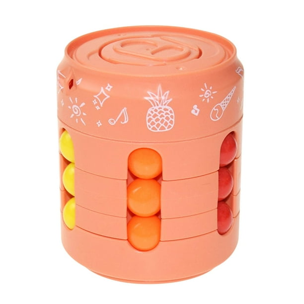 Juguetes educativos para niños, juego de rompecabezas giratorio, hilandero de mano, giroscopio de dedo, regalo para niños naranja