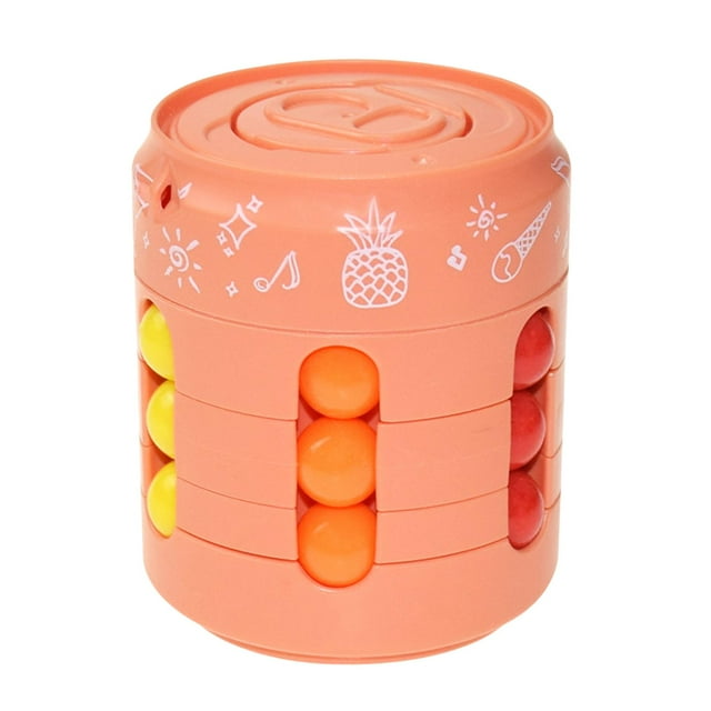 Juguetes educativos para niños, juego de rompecabezas giratorio con cubo, hilandero de mano, giroscopio de dedo naranja