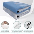 thumbnail image 4 of Twin XL Quilt Set 68''x98'', Clouds Lightweight Summer Bedspread Coverlet Set with 2 Pillow Shams, Blue White Sky Natural Landscape Breathable All Season Quilt Bedding for Dorm/Guest Room, 4 of 9
