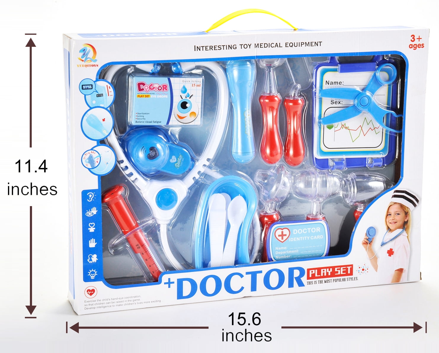 PlayWorld What's Up Doc? Medical Doctor Hospital Kit Playset
