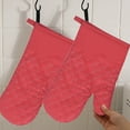 thumbnail image 4 of Vadktai 4 Pcs Oven Mitts and Pot Holders, Oven Glove High Heat Resistant 500 Degree, Long Oven Mitts with Recycled Cotton Infill and Silicone Non-Slip Surface for Baking, Kitchen, Cooking, 4 of 5