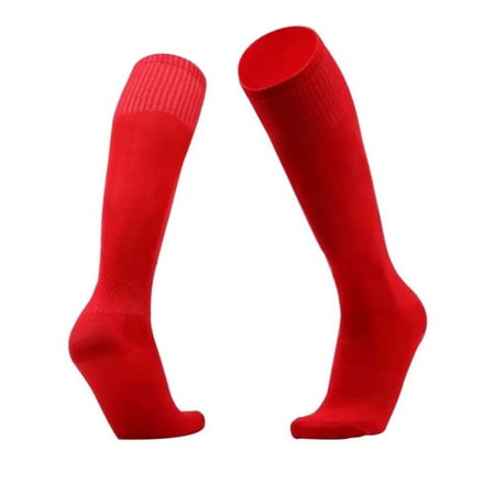 

Red Solid Color Long Tube Sports Socks